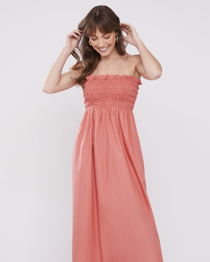 Vestido lívia - Linha Clássica - Coral - Musha (3)